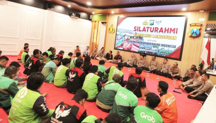 Kapolres Lamongan Titip Pesan ke Puluhan Driver OJOL