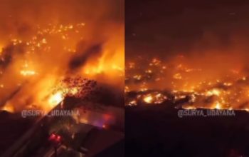 Viral Kebakaran Legian Badung Bali, Asap Tebal Membumbung dari Gudang