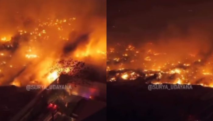 Viral Kebakaran Legian Badung Bali, Asap Tebal Membumbung dari Gudang