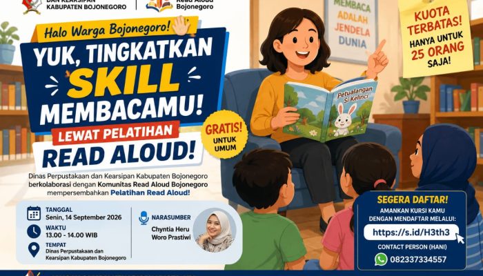 Kesempatan Langka di Bojonegoro, Belajar Read Aloud Gratis, Buruan Daftar