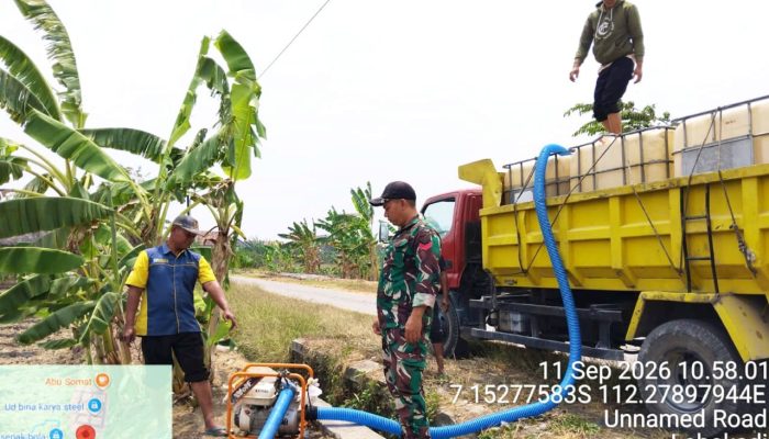18 Ribu Liter Air Dikirim ke Sawah Lamongan, Ini Sasarannya