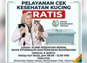 Cat Lovers Bojonegoro Wajib Tahu, Ada Cek Kesehatan Kucing Gratis