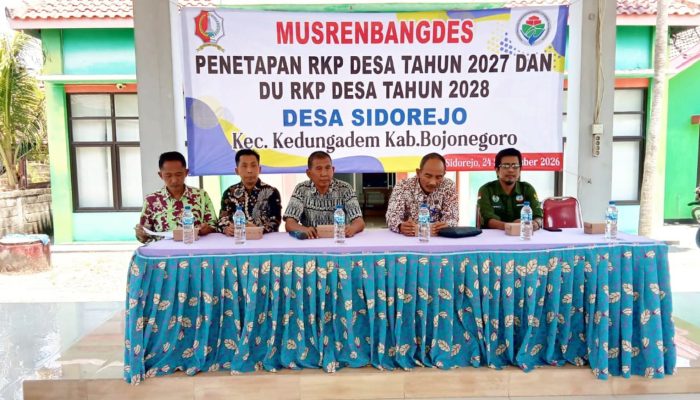 Musrenbangdes Sidorejo Kedungadem Bojonegoro Bahas RKPDes 2027 dan Usulan 2028