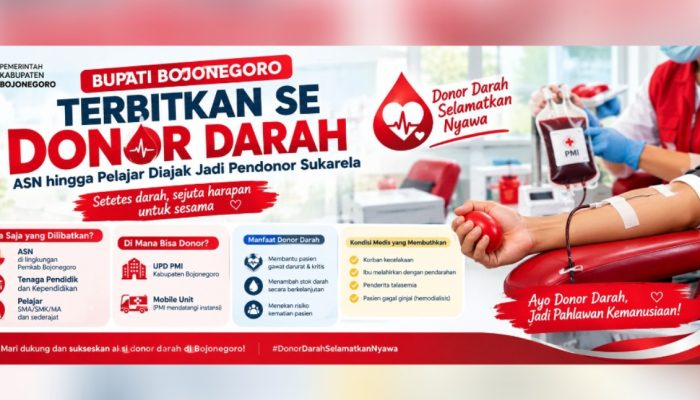 Demi Pasien Kritis, Bupati Bojonegoro Ajak Warga Aktif Donor Darah