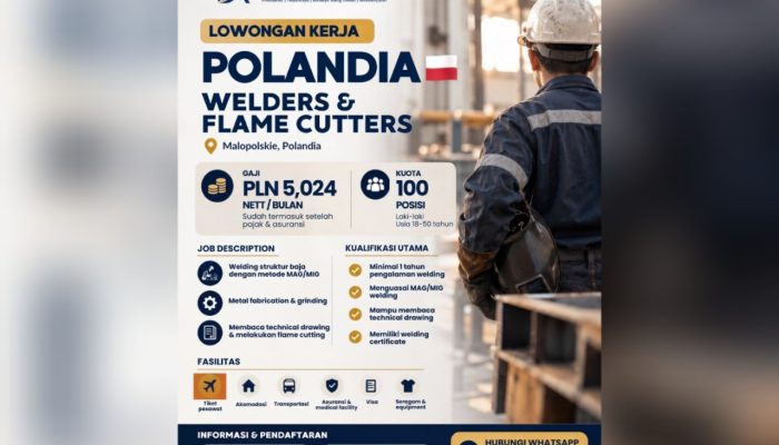 Gaji Rp22 Juta Kerja di Polandia Cuma Modal Sertifikat Welder, Cek Syaratnya