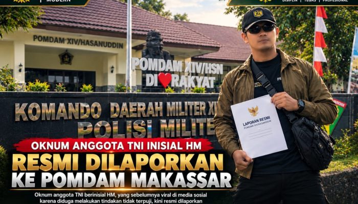 Dugaan Kriminalisasi Wartawan, Oknum TNI Inisial HM Dilaporkan ke Pomdam Makassar
