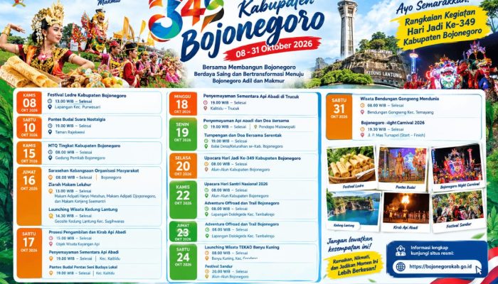Jangan Sampai Terlewat, Ini Daftar Acara Hari Jadi Bojonegoro 2026
