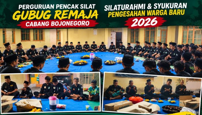 Pengesahan Warga Baru Perguruan Pencak Silat Gubug Remaja Bojonegoro, Ilmu Harus Diamalkan dan Bermanfaat