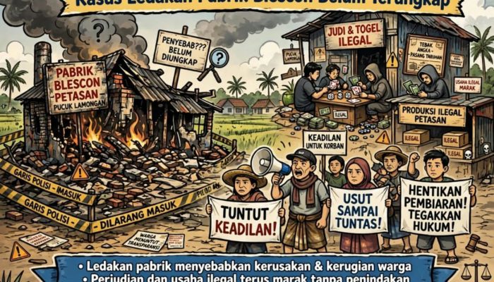Ledakan Blesscon hingga Dugaan Sabung Ayam di Lamongan, Publik Pertanyakan Penanganan Hukum