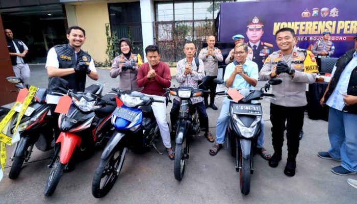 Polres Bojonegoro Pulangkan Motor Curian Tanpa Biaya