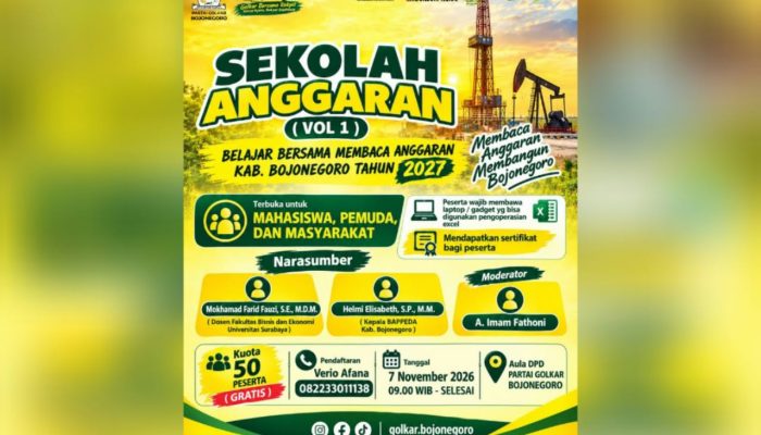 Sekolah Anggaran Golkar Bojonegoro Ditantang Buka Logika APBD